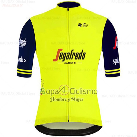 Segafrojoo Zanetti Ropa Ciclismo Culotte Corto 2020 Mangas Cortas AMarillo Azul
